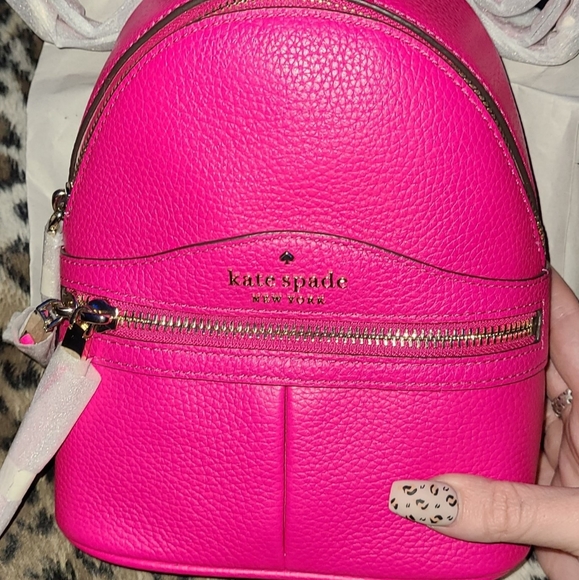 Kate Spade New York Karina Mini Convertible Backpack Hot Pink Kate Spade Mini Backpack Pink | eBay main image 3